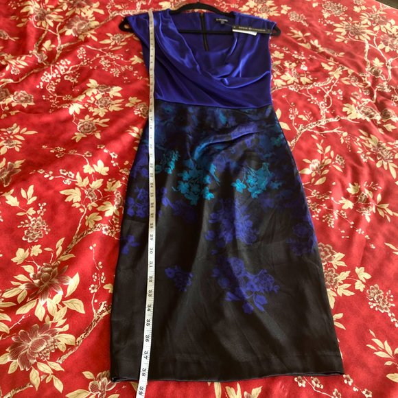 *NWT* Cobalt Draped-Front Floral-Print Sleeveless Dress - Made in Canada - XXS - Picture 11 of 16